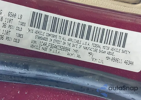 2019 Jeep Grand Cherokee Limited 4X4 from USA, damaged, VIN 1C4RJFBG4KC528904